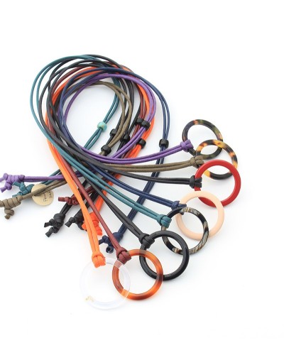 Pendentif Anneau acétate Plat