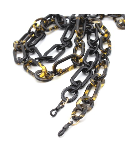 Acetate chains with medium oval and big rounded rectangular links