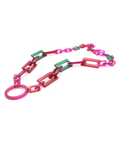 Multicolor Rectangle acetate pendant