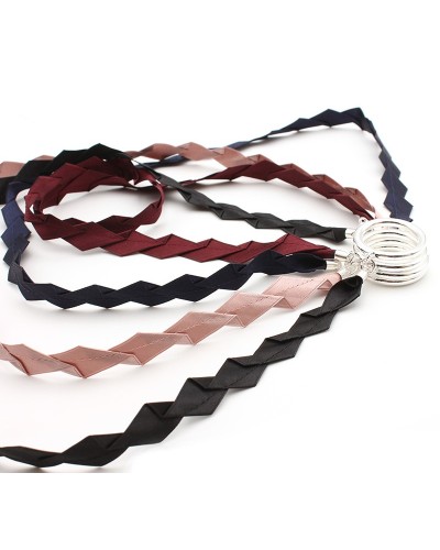 Satin pendants with plated silvery ring