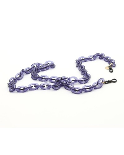 Chaîne Acétate avec Petits maillons Ovales Cristal Violet