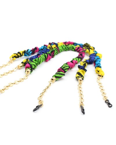 Chaines métal avec tissu Wax