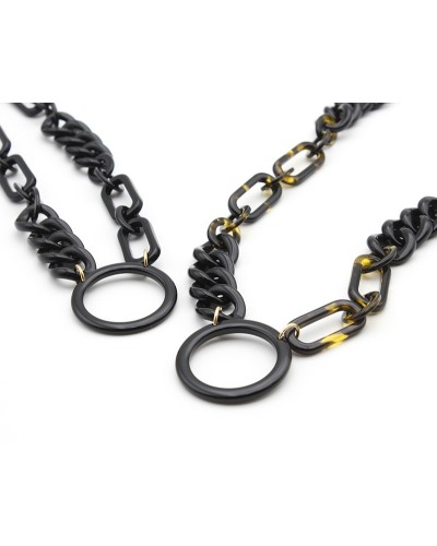Pendentif acétate avec maillons gourmette