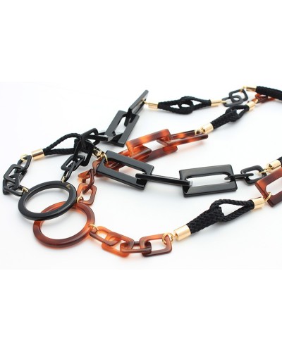 Pendentifs acétate rectangle et passementerie Tokyo